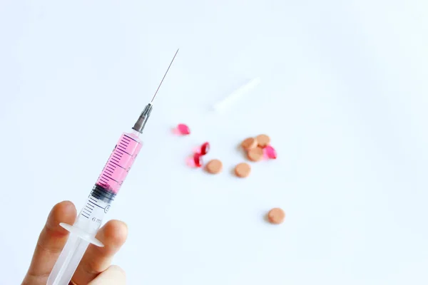Tıbbi konsept. Aşı şırıngası