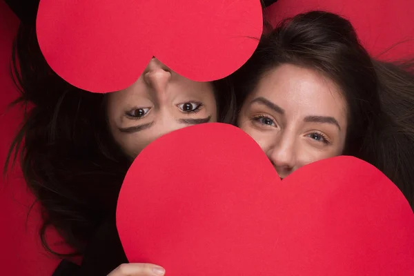 Meninas Beleza Amor Retrato — Fotografia de Stock