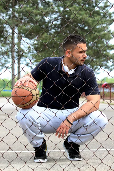 Giovane Giocatore Basket — Foto Stock
