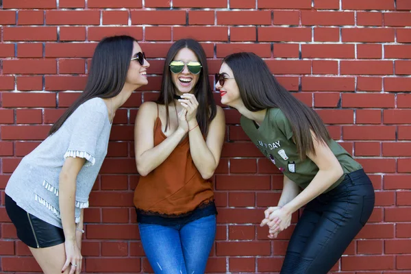 Felicidade Três Meninas Diversão — Fotografia de Stock