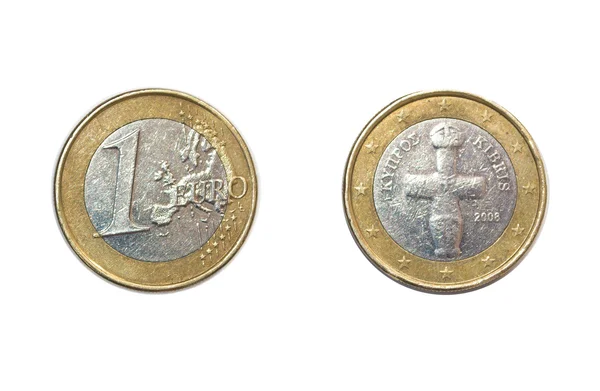 1 ユーロ硬貨 — ストック写真