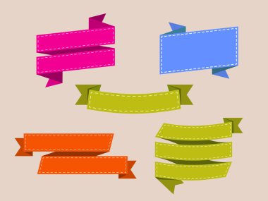 vektör set düz şerit