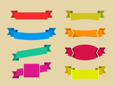 vektör set düz şerit