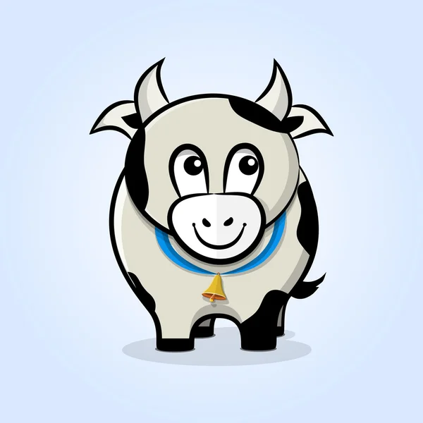 Vache avec une cloche — Image vectorielle