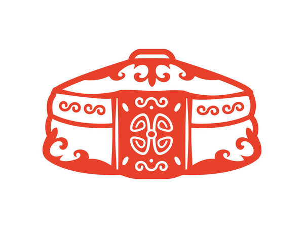 Портативный цветной дом монгольская юрта с орнаментом