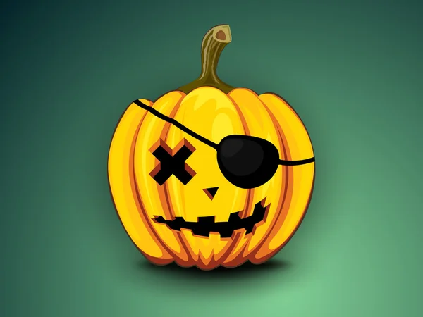 Pirate pumpkin — Stock Vector