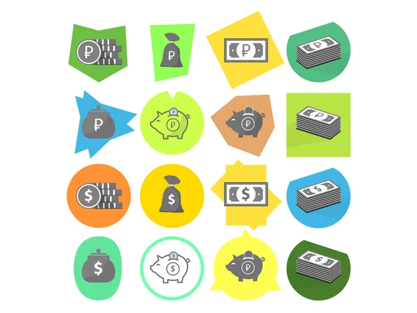 Icons money 3 — Stock Vector