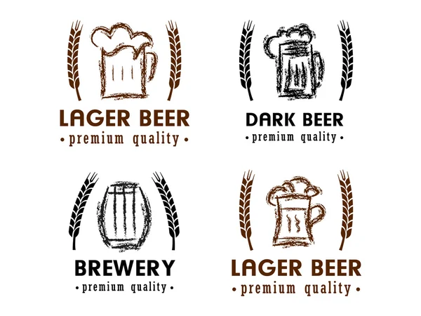 Logos de beer _ 5 — Archivo Imágenes Vectoriales