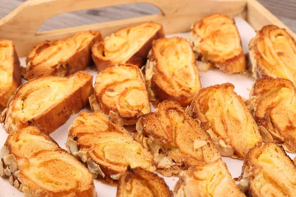 Craquelins de bretzels aux amandes — Photo