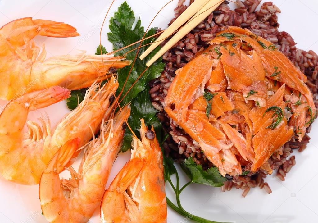 Red rice and shrimp
