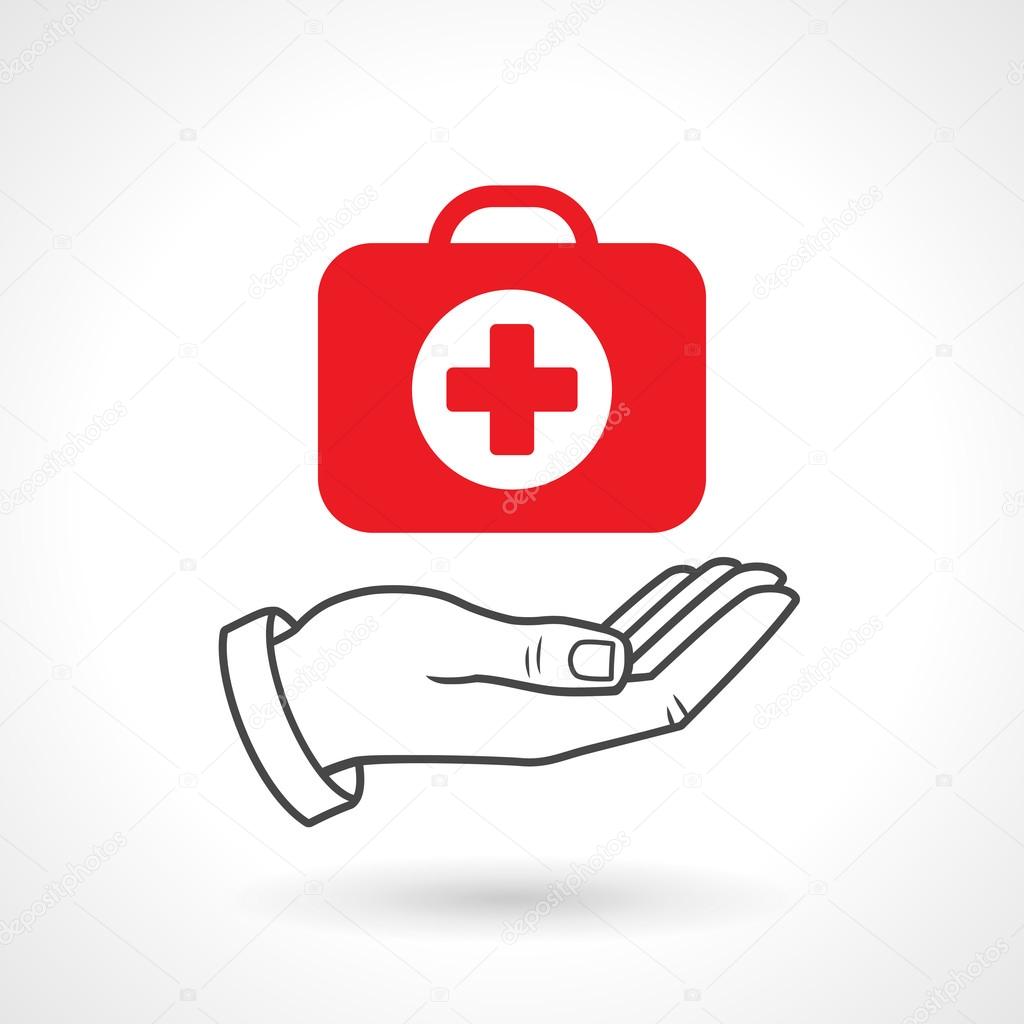 First Aid Kit Icon, Health Concept Vector