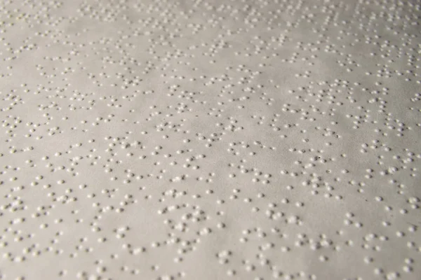 Braille Alfabesi Yazdırılmış Beyaz Kağıt