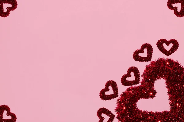 Cuore Scintillante Glitter Bel Spazio Copia Vostri Messaggi San Valentino — Foto Stock