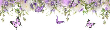 çiçekler ve kelebekler