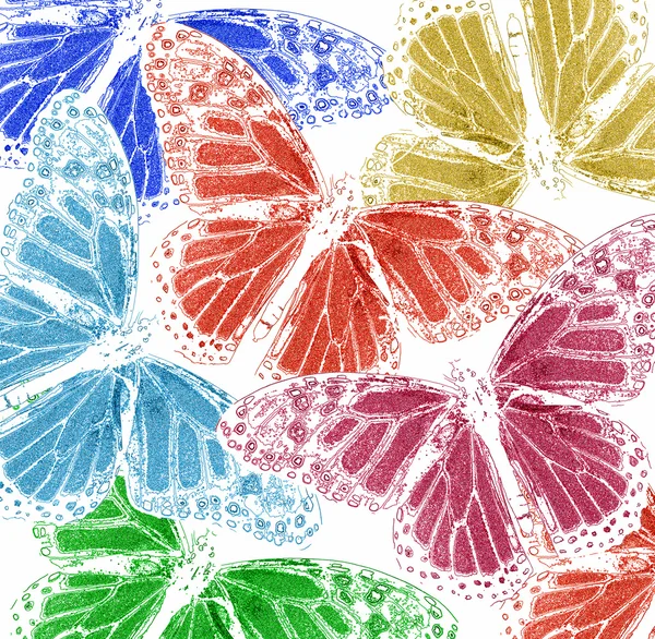 Colorful  butterflies background — Stock Photo, Image