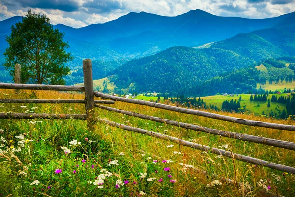 Sis ve samanlıkla kaplı bir manzara