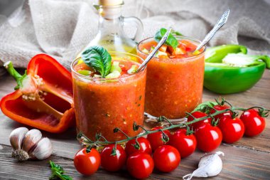 Tomato gazpacho soup clipart