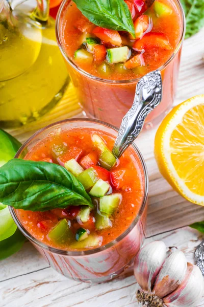 Zuppa di gazpacho di pomodoro — Foto Stock