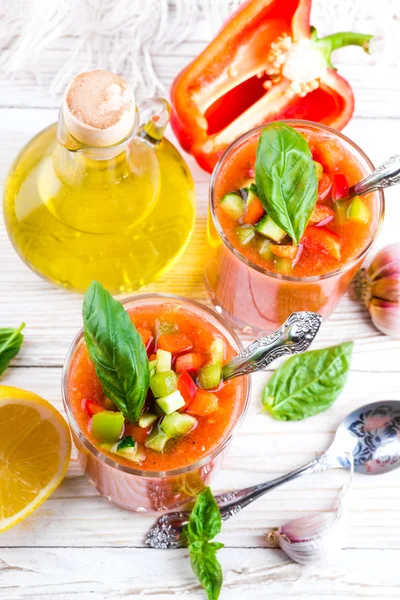 Tomat gazpacho soppa — Stockfoto