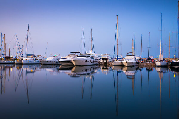 Yachts in the bay of Athens