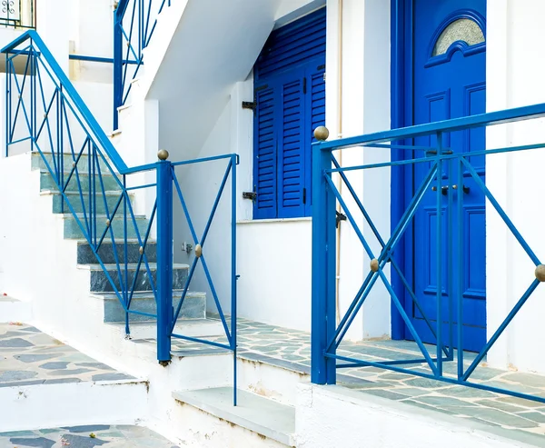 Greek island street — Stock Photo, Image