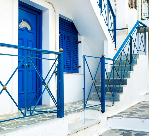 Greek island street — Stock Photo, Image