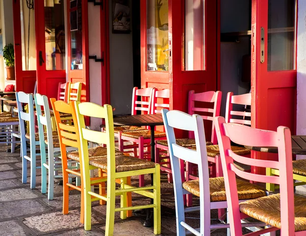 Greek island restaurants — Stock Photo, Image