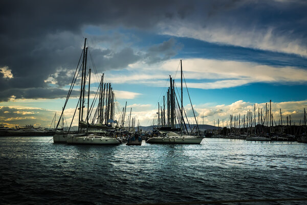 Яхты в Афинском заливе
