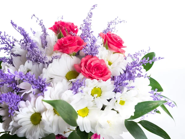 Rosenstrauß und Chrysanthemen — Stockfoto