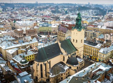 Lviv görünümünden çatı