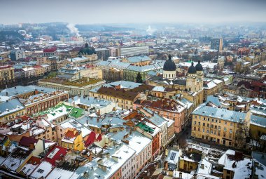 Lviv görünümünden çatı