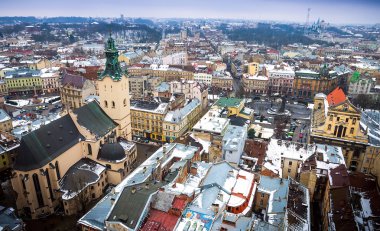 Lviv görünümünden çatı