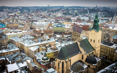 Lviv görünümünden çatı
