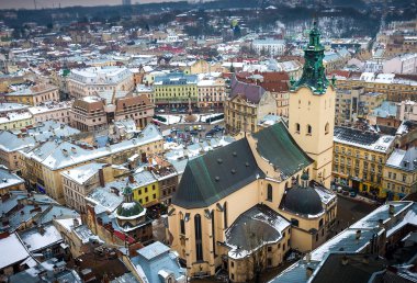 Lviv görünümünden çatı