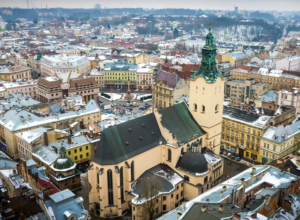 Vista de Lviv do telhado — Fotografia de Stock