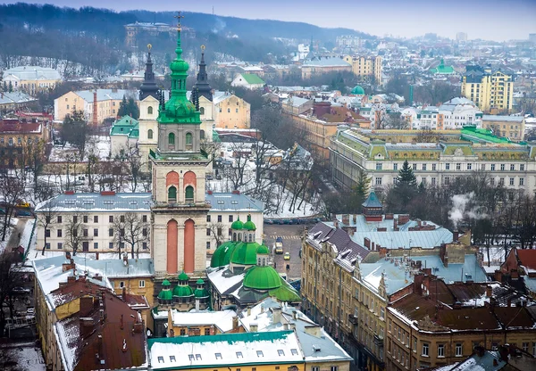 Vista de Lviv do telhado — Fotografia de Stock