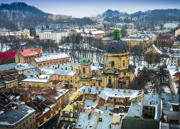 Vista de Lviv do telhado — Fotografia de Stock