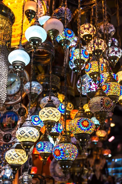 Multi-colored lamps in the Oriental style — Stock Photo, Image