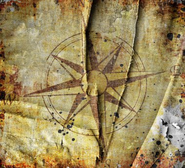 Kağıt üzerinde eski pusula