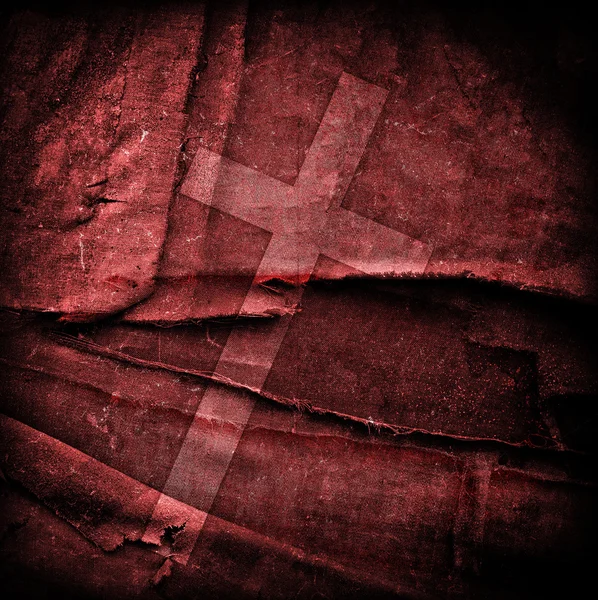 Cross on grunge background — Stock Photo, Image