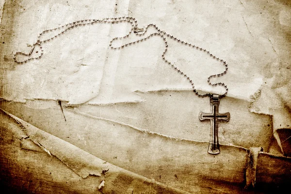 Closeup of Christian cross — Stock Photo, Image