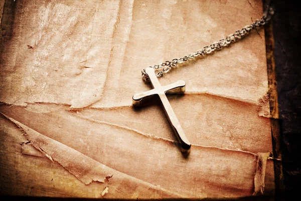 Closeup of Christian cross — Stock Photo, Image