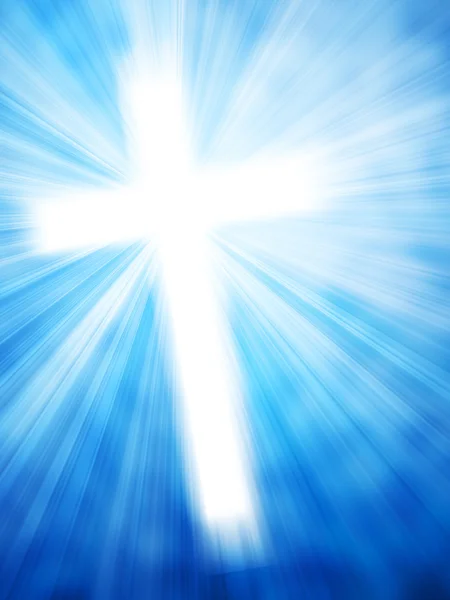 Glowing light cross — Stock Photo, Image