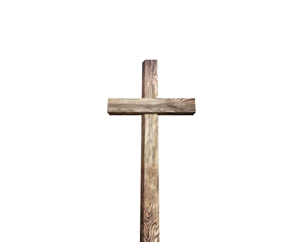 오래 된 나무 십자가 — 스톡 사진