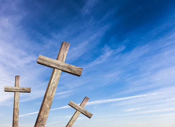 Old wooden crosses — Stock Photo, Image