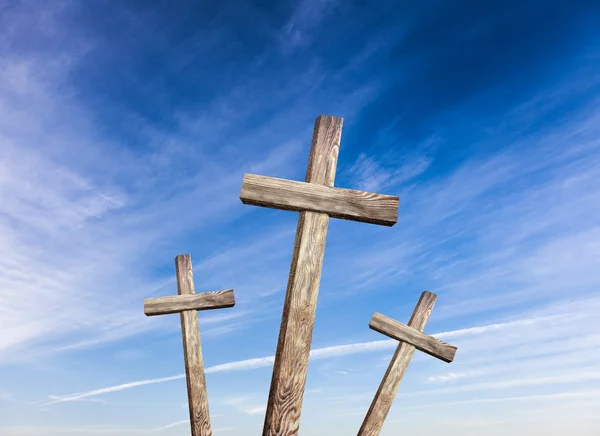 Old wooden crosses