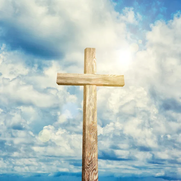 Old wooden cross — Stock Photo, Image