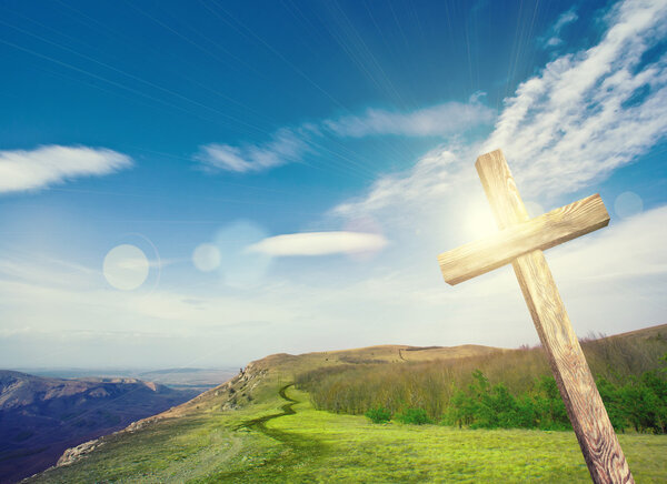 Old wooden cross