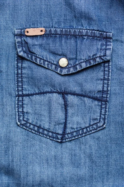 Coutures en denim bleu — Photo