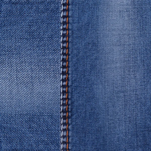 Coutures en denim bleu — Photo